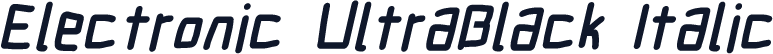 Electronic UltraBlack Italic