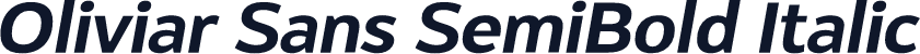 Oliviar Sans SemiBold Italic