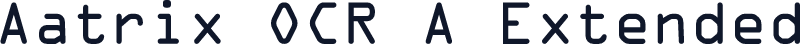 Aatrix OCR A Extended