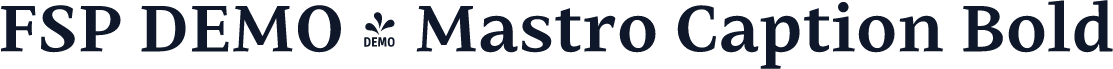 FSP DEMO - Mastro Caption Bold