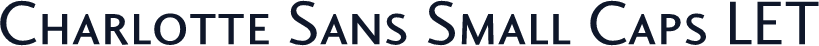 Charlotte Sans Small Caps LET