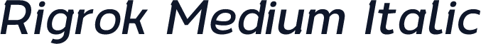 Rigrok Medium Italic