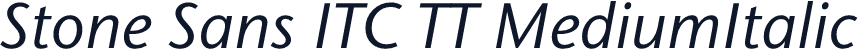 Stone Sans ITC TT MediumItalic