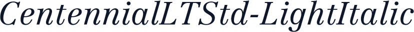 CentennialLTStd-LightItalic