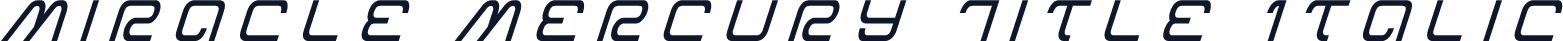 Miracle Mercury Title Italic
