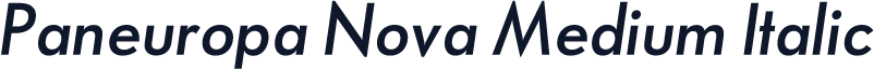 Paneuropa Nova Medium Italic