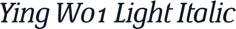 Ying W01 Light Italic