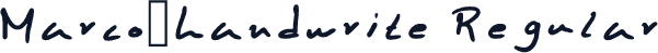 Marco_handwrite Regular