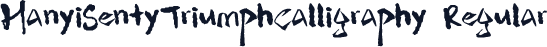 HanyiSentyTriumphCalligraphy Regular