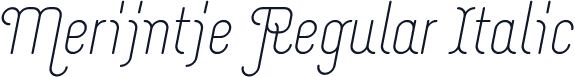 Merijntje Regular Italic