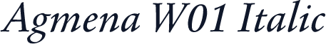 Agmena W01 Italic