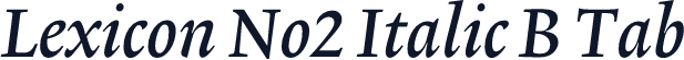 Lexicon No2 Italic B Tab