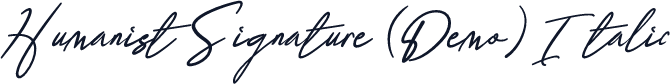 Humanist Signature (Demo) Italic