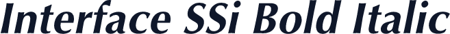 Interface SSi Bold Italic