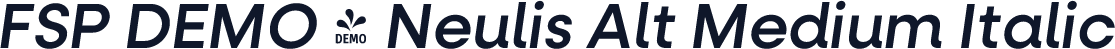 FSP DEMO - Neulis Alt Medium Italic