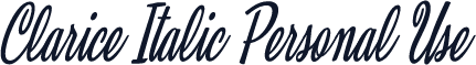 Clarice Italic Personal Use