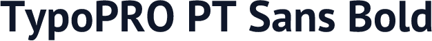 TypoPRO PT Sans Bold