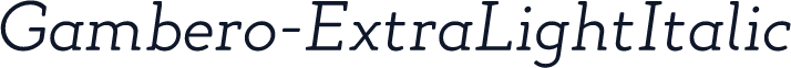 Gambero-ExtraLightItalic