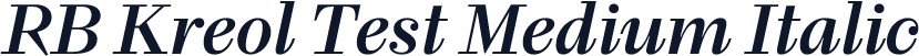 RB Kreol Test Medium Italic