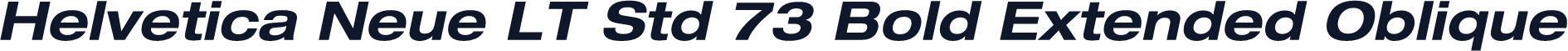 Helvetica Neue LT Std 73 Bold Extended Oblique