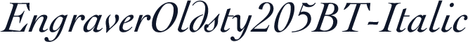 EngraverOldsty205BT-Italic