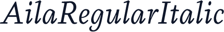 AilaRegularItalic