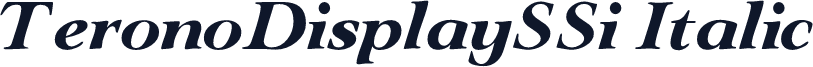 TeronoDisplaySSi Italic
