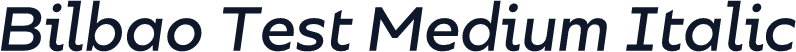 Bilbao Test Medium Italic