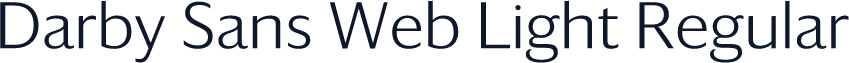 Darby Sans Web Light Regular