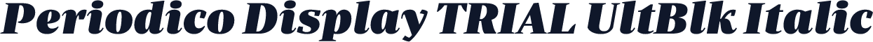 Periodico Display TRIAL UltBlk Italic