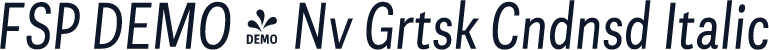 FSP DEMO - Nv Grtsk Cndnsd Italic