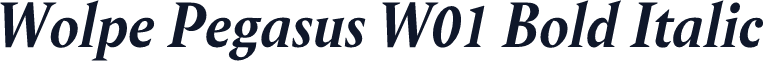Wolpe Pegasus W01 Bold Italic