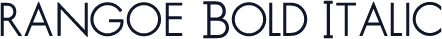 rangoe Bold Italic