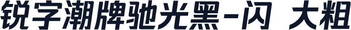 锐字潮牌驰光黑-闪 大粗