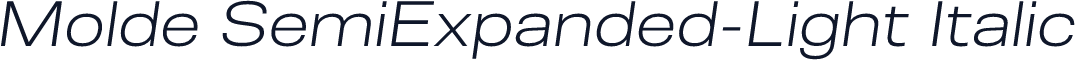 Molde SemiExpanded-Light Italic