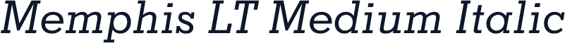 Memphis LT Medium Italic