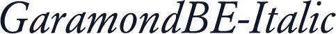 GaramondBE-Italic