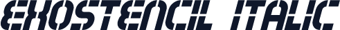 Exostencil Italic