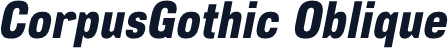 CorpusGothic Oblique