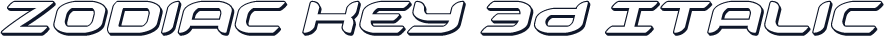 Zodiac Key 3D Italic