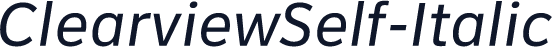 ClearviewSelf-Italic