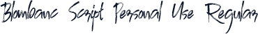 Blombanc Script Personal Use Regular