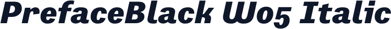 PrefaceBlack W05 Italic