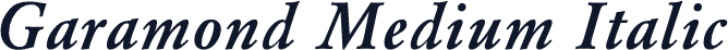 Garamond Medium Italic