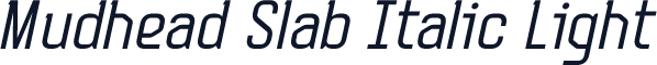Mudhead Slab Italic Light