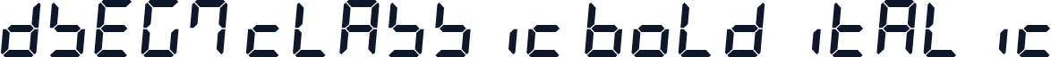DSEG7 Classic Bold Italic