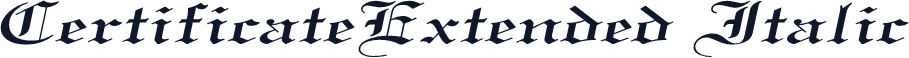 CertificateExtended Italic