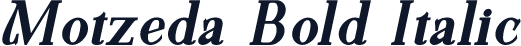 Motzeda Bold Italic