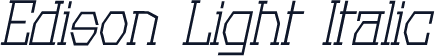Edison Light Italic