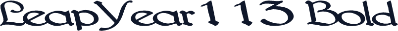 LeapYear113 Bold